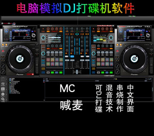 打碟机软件vdj中文电脑版先锋2000打碟机莱恩dj调音台家用模拟器