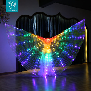 舞娘 LED发光五色舞蹈翅膀 彩色翅膀发光道具精简版发光翅膀披风