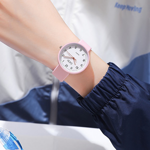 高中生夏季果冻硅胶表学生款夜光表女士石英防水手表考研手表