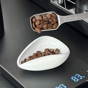 陶瓷咖啡豆计量盘称重碟咖啡粉碟生豆称量盘子冷却盘样品豆展示盘