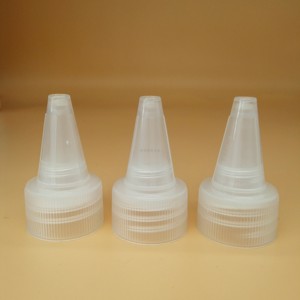 厂家现货28MM透明尖嘴瓶盖 PP材料各种塑料电发水瓶 双层尖嘴瓶盖