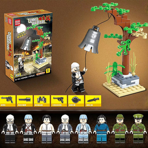 全冠积木兼容乐高100106拼装积木八路地道战二战玩具人仔儿童玩具