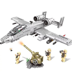 兼容乐高积木星堡军事系列A10战斗飞机装甲坦克儿童男孩拼装玩具