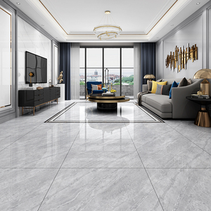 客厅连纹通体大理石瓷砖800x800室内地板砖亮光磁砖灰色地砖简约
