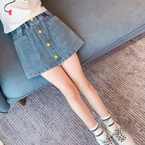 女童半身牛仔裙2022新款夏季韩版中大童薄款儿童13岁热裤短裙百搭