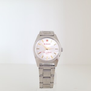 全新库存钢铁长城手动机械复古男表经典白钢大气商务收藏送礼老表