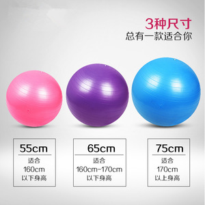 健身瑜伽球 加厚防爆健身球直径55/65/75/85cm平衡球分娩球包邮