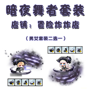 冒险岛暗夜舞者礼包5件(男/女)路西德  暗夜利刃 一套