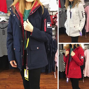 tommy hilfiger汤米秋冬女士三合一冲锋衣中长款可