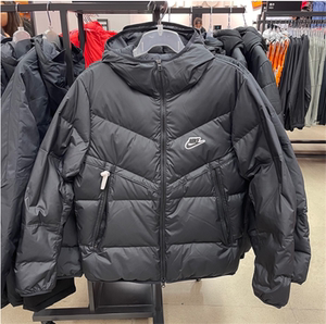 nike/耐克冬季新连帽运动休闲外套短款男女薄款保暖羽绒服 cu4405