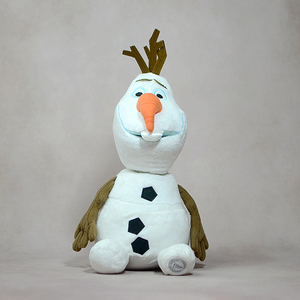 外贸尾单出口美国disney冰雪奇缘雪宝毛绒玩具头身可拆开公仔