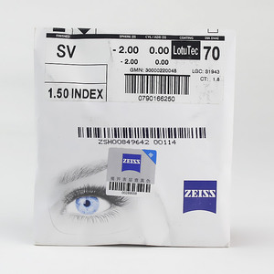 zeiss德国蔡司镜片 a系列莲花膜1.50 1.60 1.67非球面近视眼镜片