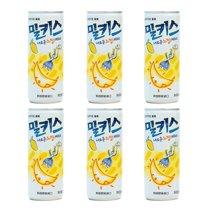 韩国进口乐天芒果味苏打水 250ML*6瓶 碳酸饮料