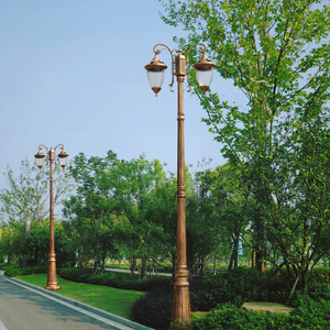 欧式双头庭院灯 别墅花园灯小区路灯景观灯草坪灯户外防水高杆灯