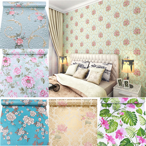 浆糊泽泽118淘宝8d欧式花朵电视背景墙壁纸自粘3d立体墙贴客厅墙纸