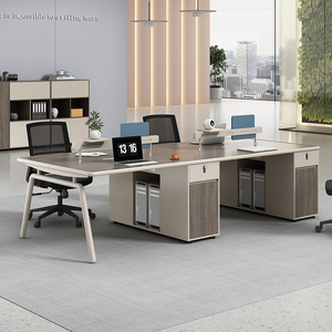 职员办公桌椅组合单双人四人六人简约现代卡座办公室员工位电脑桌