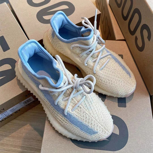 椰子鞋女鞋350麻布奶油过毒正版夏季透气运动鞋高/版本yezi yeezy