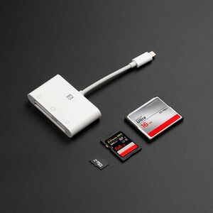 沣标-otg16 苹果专用免app 读卡器 支持cf sd tf