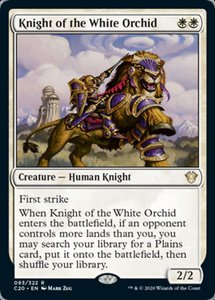 万智牌 英文  白兰骑士 指挥官2020 Knight of the White Orchid