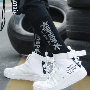 袜子男秋冬季潮流aj长筒祙纯棉高帮篮球运动中筒高筒青少年高中生