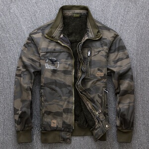 冬季加绒加厚保暖迷彩服套装男士舒适防寒耐磨工作服棉衣女