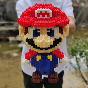 成年人高难度立体拼图模型乐高小颗粒积木马里奥益智玩具男孩礼物