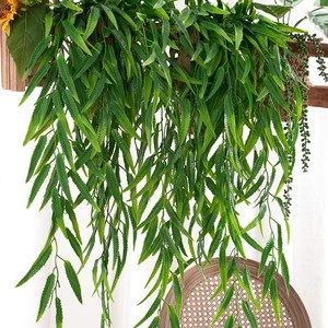 仿真垂柳壁挂藤条柳条柳树枝垂挂绿植装饰塑料吊顶植物柳条柳叶子