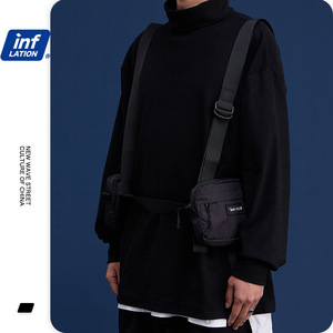 INF原创设计潮牌新款双肩马甲包百搭实用个性小包街头战术背包男