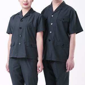 夏装新式奶奶灰色薄套装法官服装男女法庭审判服短袖书记员工作服