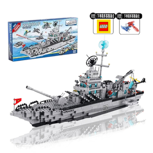 大型导弹驱逐舰航母乐高积木2024新款拼装玩具男孩益智力军舰儿童