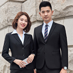 职业装女装男女同款西装正装西服套装男面试装销售商务酒店工作服