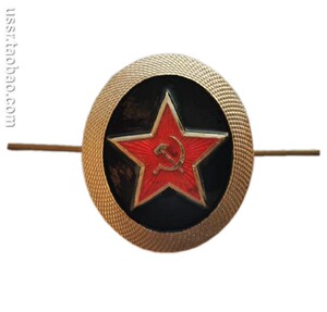 苏联海军陆战队原品铝制大帽徽