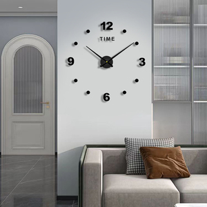 挂钟钟表免打孔简约创意时针居家客厅玄关装饰墙贴diy时钟