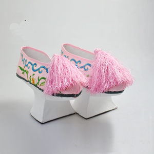 古装单鞋格格鞋花盆底鞋甄嬛旗鞋清代女绣花鞋儿童旗鞋出租包邮