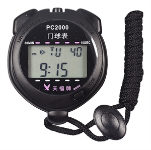 天福正品秒表PC2000电子计时器多功能秒表门球表比赛跑步防水裁判