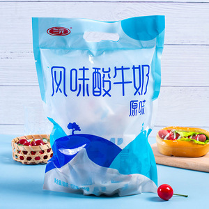 三元原味酸奶100g袋装低温新鲜风味酸牛奶大包营养早餐奶