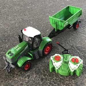 儿童电动遥控农夫车玩具宝宝工程车农夫自卸车汽车农用拖拉机男孩