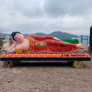 卧佛26寸侧卧释迦牟尼佛1米3树脂玻璃钢睡佛3米6木雕香樟木佛像