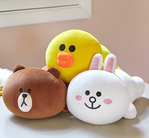 5折包邮韩国LINE FRIENDS布朗可妮兔趴趴枕抱枕公仔玩偶靠垫枕头