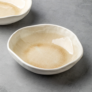 悠瓷 冰裂釉7.5英寸异形陶瓷碗高颜值家用沙拉碗面碗个性复古餐具
