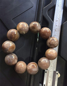 福来 特价冰种精品男款霸气树化玉超大硅化木珠子手串20-21mm直销