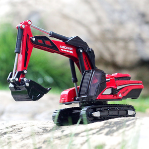 凯迪威1:87新款挖土机玩具车挖掘机合金工程模型铲车金属挖泥机械