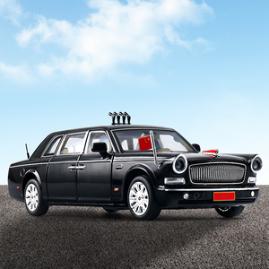 1/32红旗l5合金汽车模型回力声光玩具车六开仿真金属收藏轿车展示