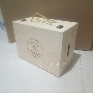 拉菲红酒盒木盒子葡萄酒包装盒礼品盒六支装红酒木箱厂家定制定做