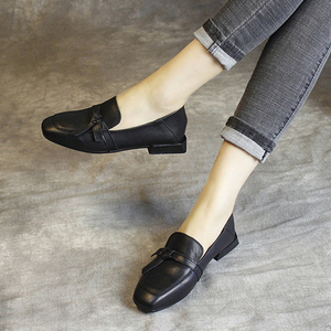 真皮软底女鞋超软平跟皮鞋女2020新款百搭时尚软皮软面小香风单鞋