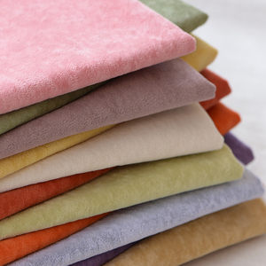加厚绒布冰花植绒飘窗垫布料纯色高档抱枕柜台沙发套布料面料定做