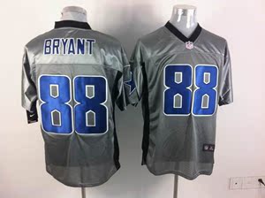 NFL达拉斯牛仔88灰色影子欧美运动嘻哈橄榄球衣外贸原单宽松球衣