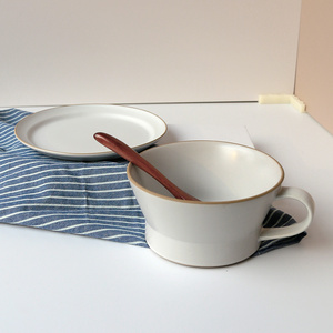 燕麦酸奶碗藕粉芝麻糊咖啡早餐杯盘套装可微波日式大容量带勺男