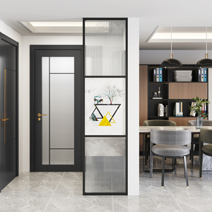 卫生间隔断干湿区分离门口长虹玻璃简约客厅玄关不锈钢屏风遮挡墙