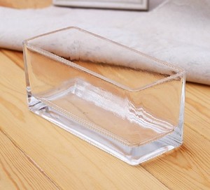 桌面透明玻璃花瓶水培长方形水养植物容器创意鱼缸花盆器皿